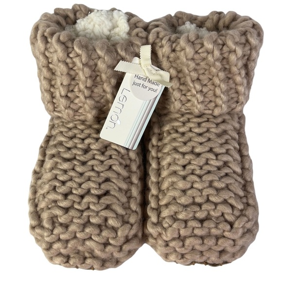 Anthropologie X Lemon Women’s Cabin Cuffed Bootie Slipper Sz: S/M - Picture 3 of 8